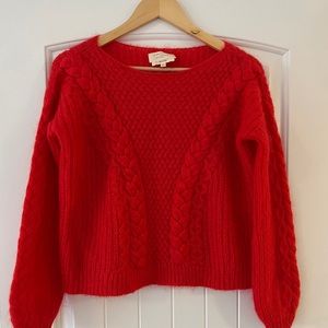 Sezane red sweater